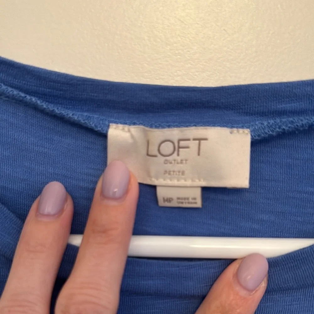 LOFT Blue Tiered‎ Midi Sundress - Picture 2 of 4
